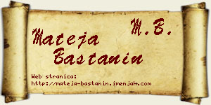 Mateja Baštanin vizit kartica
